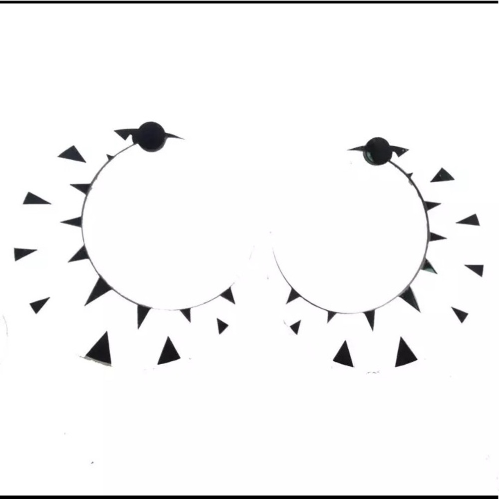 Black and White Acrylic Hoops